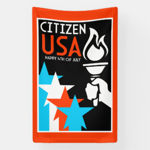 Tag der Unabhängigkeit Amerikas Banner