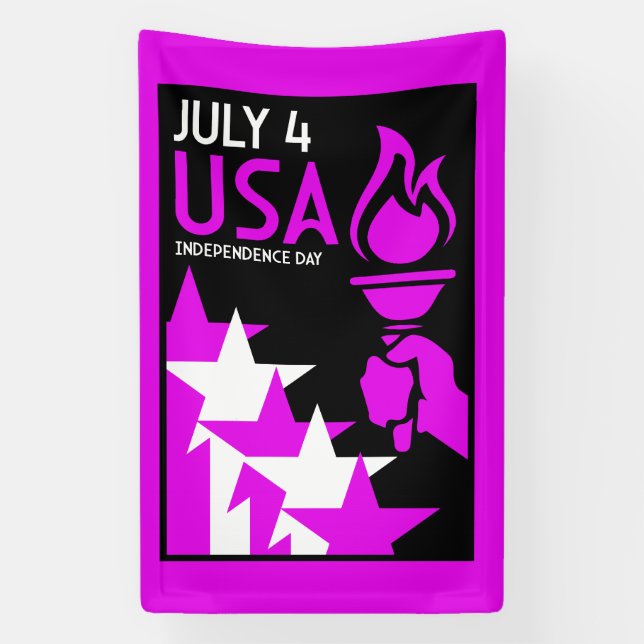 Tag der Unabhängigkeit Amerikas Banner (Vertikal)