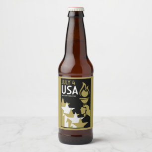 Tag der Unabhängigkeit Amerikas Bierflaschenetikett