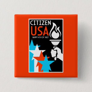 Tag der Unabhängigkeit Amerikas Button