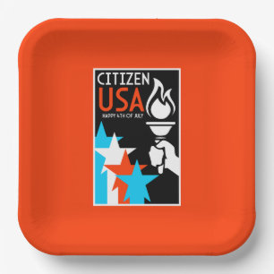 Tag der Unabhängigkeit Amerikas Pappteller