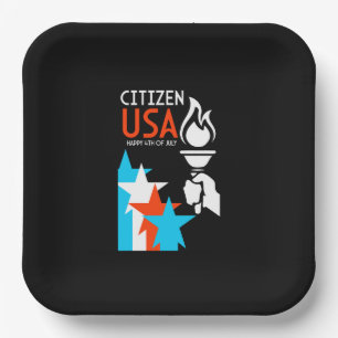 Tag der Unabhängigkeit Amerikas Pappteller