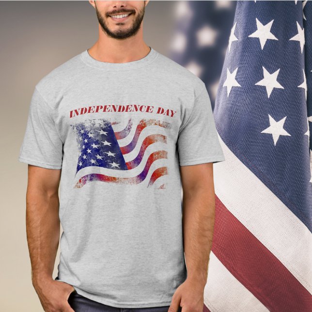 Tag der Unabhängigkeit der amerikanischen Flagge T-Shirt (American Flag Independence Day T-Shirt)