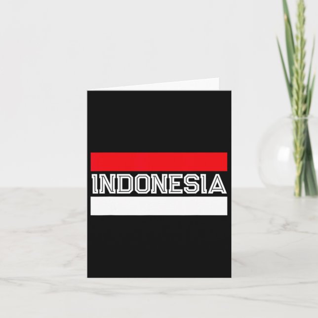 Tag der Unabhängigkeit der Flagge Indonesiens Karte (Vorderseite)