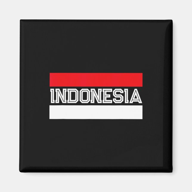 Tag der Unabhängigkeit der Flagge Indonesiens Magnet (Vorne)