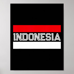 Tag der Unabhängigkeit der Flagge Indonesiens Poster