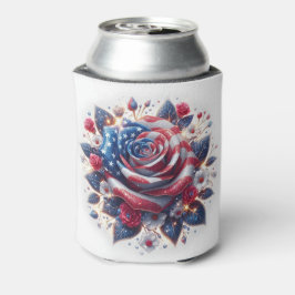 Tag der Unabhängigkeit der patriotischen Rose Dosenkühler