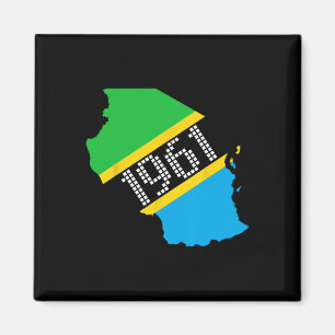 Tag der Unabhängigkeit der tansanischen Flagge Magnet