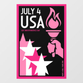 Tag der Unabhängigkeit Fensteraufkleber