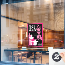 Tag der Unabhängigkeit Fensteraufkleber