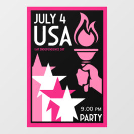 Tag der Unabhängigkeit Fensteraufkleber