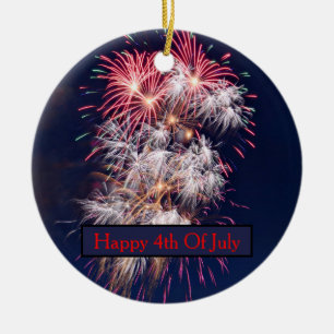 Tag der Unabhängigkeit von Feuerwerken 4. Juli Keramik Ornament