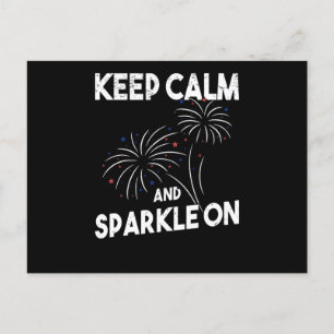 Tag der Unabhängigkeit von Feuerwerken 4. Juli Postkarte