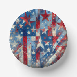 Tag der Unabhängigkeit von Rot, Weiß und Blau Pappteller