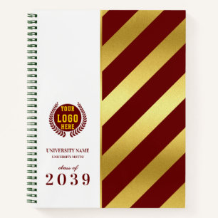 Tag der Uni der Red Gold School Abschluss Notizbuch