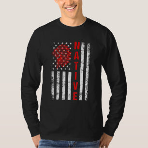 Tag der Ureinwohner Amerikas Vintage-Flagge USA In T-Shirt
