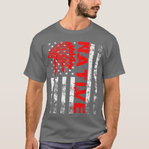 Tag der Ureinwohner Amerikas Vintage-Flagge USA T-Shirt