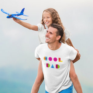 Tag der Väter der coolen Vater-farbigen geometrisc T-Shirt