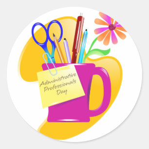 Tag der Verwaltungsfachangestellten-Design Runder Aufkleber