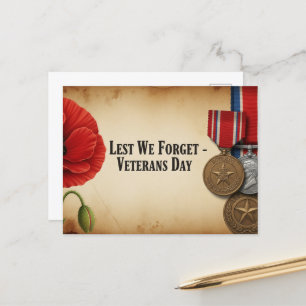 Tag der Veteranen - Alle, die gedient haben, ehren Postkarte