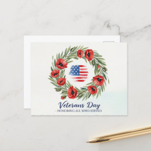 Tag der Veteranen - Alle, die gedient haben, ehren Postkarte