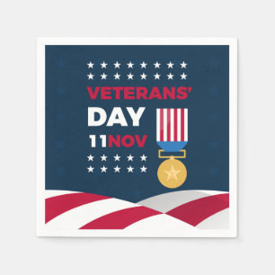 Tag der Veteranen - Alle, die gedient haben, ehren Serviette