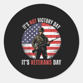 Tag der Veteranen Es ist kein Sieg Soldat Amerikan Runder Aufkleber