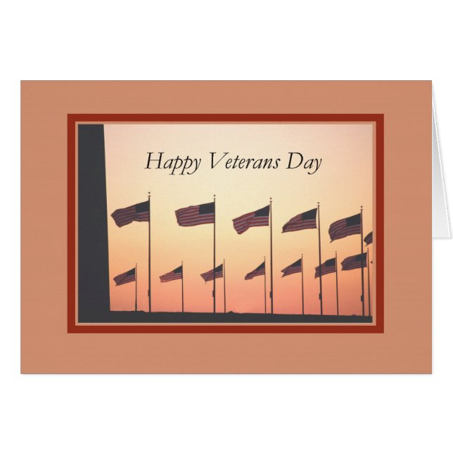 Tag der Veteranen, Flaggen bei Sonnenuntergang (Vorderseite (Horizontal))