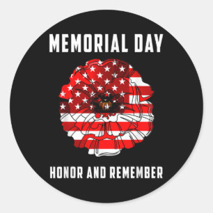 Tag der Veteranen Roter Mohn Blume Usa Gedenktag 2 Runder Aufkleber