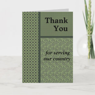 Tag der Veteranen Vielen Dank an die Militärvetera Dankeskarte