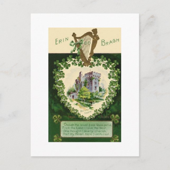 Tag der Vintagen St. Patricks Postkarte (Vorderseite)