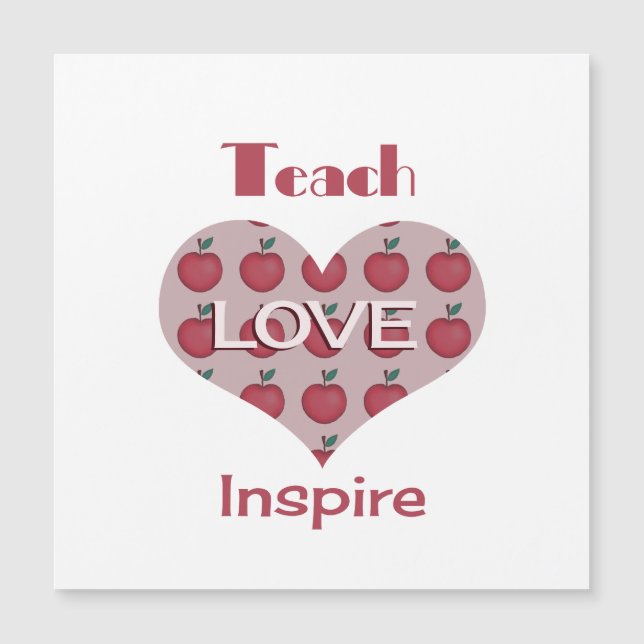 Tag der Wertschätzung für Lehrer Magnetkarte (Vorderseite)