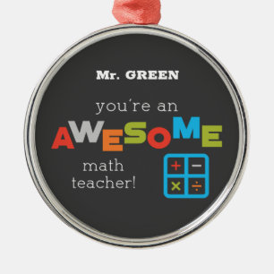 Tag der Wertschätzung für Mathematiklehrer, Großar Ornament Aus Metall