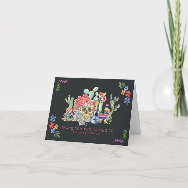 Tag der Zuckerschellen des Toten Fotos Danke Karte (Vorderseite)