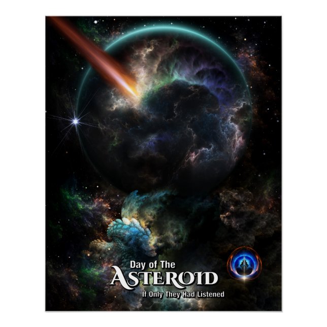 Tag des Asteroiden SciFi Fraktal Art Poster (Vorderseite)