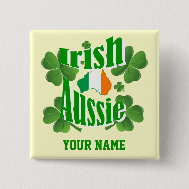 Tag des australischen St. Patrick Button (Vorderseite)