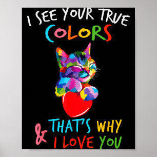 Tag des Autismus-Bewusstseins bei Katzen, süßes Be Poster