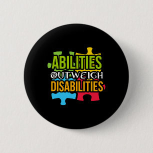 Tag des Autismus-Bewusstseins präsentieren Fähigke Button