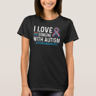Tag des Autismus Herz, ich Liebe Jemand mit Au T-Shirt
