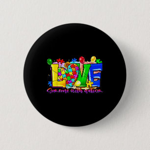 Tag des Autismus im Monat Welt-Autismus-Bewusstsei Button