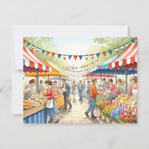 Tag des Bastille Postkarte
