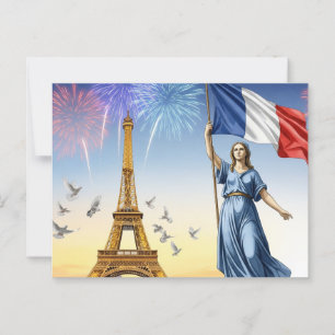 Tag des Bastille  Postkarte