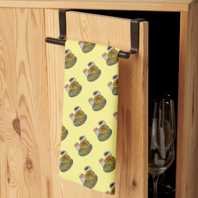 Tag des besseren Frühstück Geschirrtuch (Drittel gefaltet)