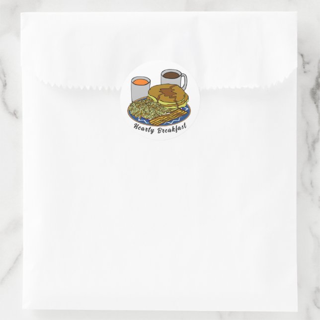 Tag des besseren Frühstück Runder Aufkleber (Tasche)
