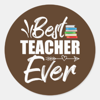 Tag des besten Lehrers je Buchlehrer Runder Aufkleber