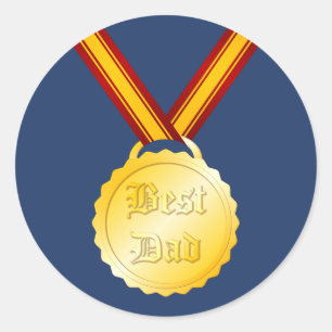 Tag des besten Vaters Runder Aufkleber