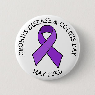 Tag des Bewusstseins für Morbus Crohn und Colitis Button