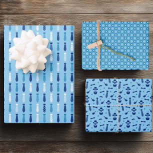 Tag des blauen Vaters Geschenkpapier Set