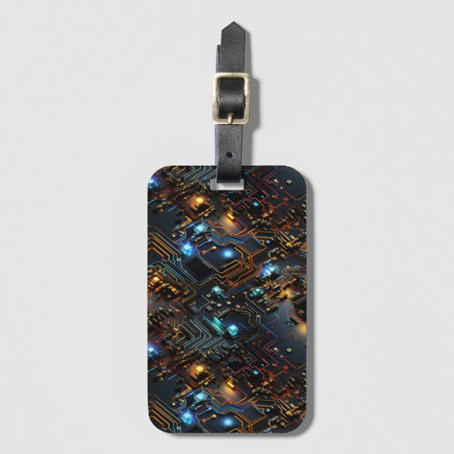 Tag des elektronischen Gepäcks Gepäckanhänger (Vorderseite Vertikal)