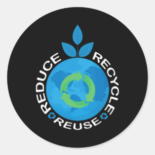 Tag des Erd-Shirt Reduzieren Wiederverwenden Recyc Runder Aufkleber